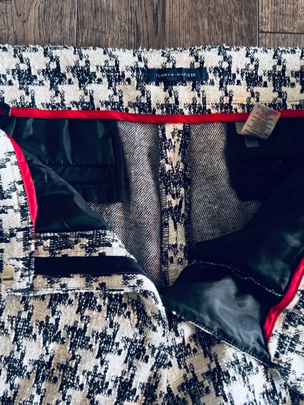 Tommy Hilfiger Black and White Houndstooth Trousers - Picture 5 of 11
